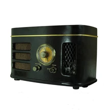 Tube Hybrid Radio High Sensitivity 6N2 Preamplifier 12W Power AM/FM 4 Inch Speaker Desktop Wooden Cabinet Bluetooth Speaker