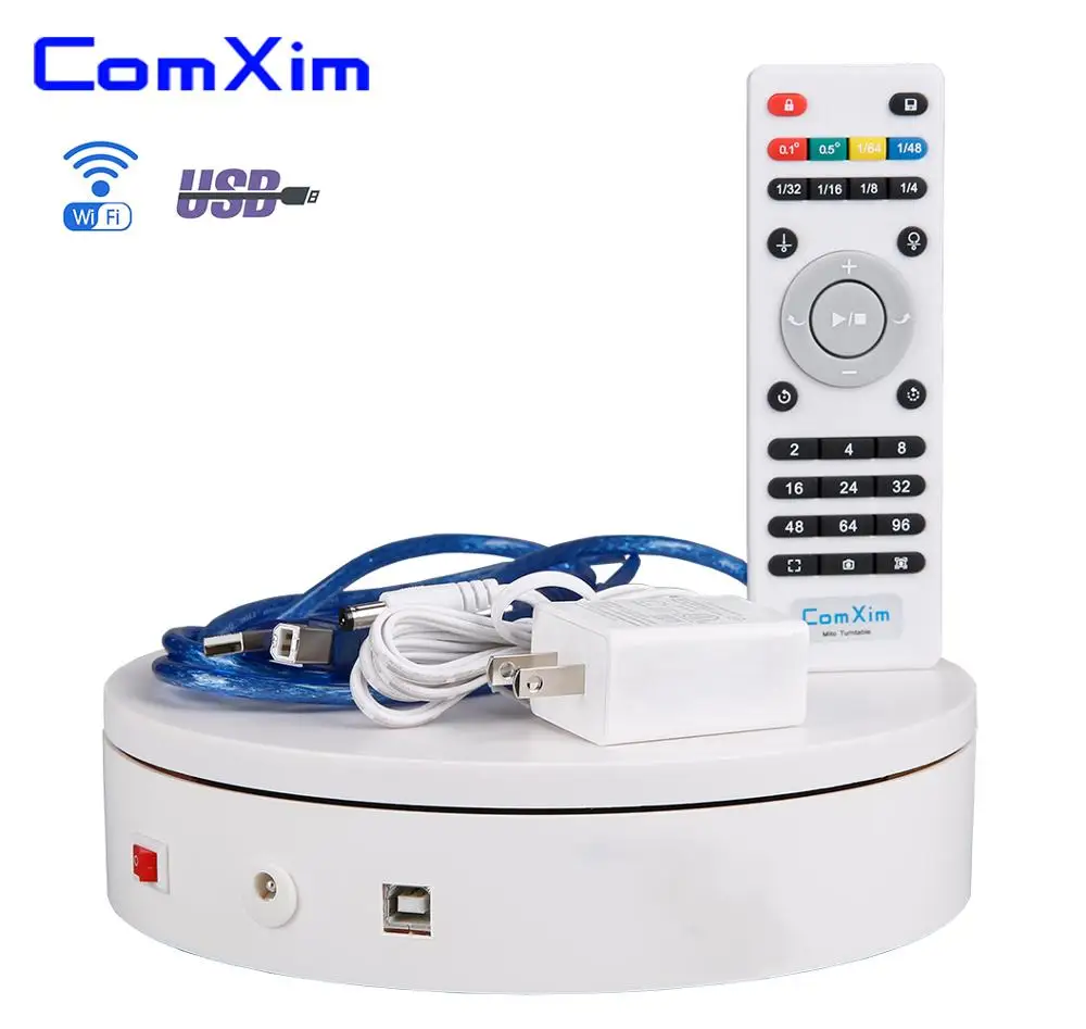 

ComXim 20cm White Remote Wifi PC Control Electric Turntable Panorama Mobile Phone Short Video Shooting Electric Turntable