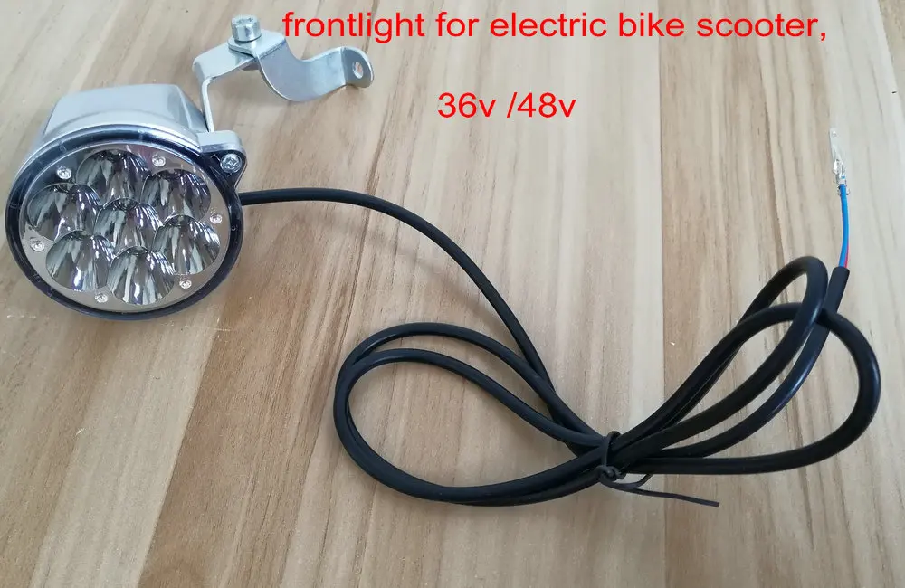 

frontlight led lamp headlight 36V 48V with install mount for electric scooter electric bike MTB ATV tricycle conversion parts