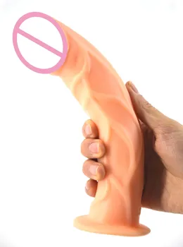 FAAK Curved dildo suction cup adult sex products deep texture anal dildo butt plug sex toys masturbation sex shop flirting toy 3