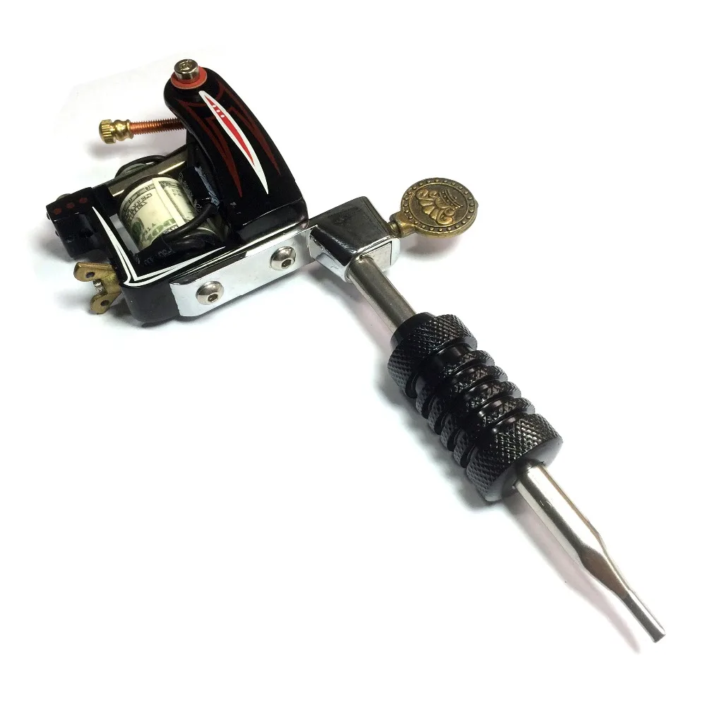 BJT Tattoo Machine Custom built 10 wrap coils / Liner Steel Frame