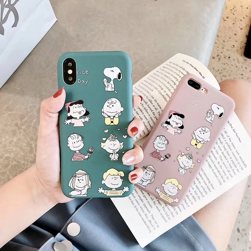 

BONVAN For iPhone X XR XS Max Case soft Cartoon illustration Protection Back Funda For iPhone 6 6s 7 8 Plus Phone Cover Coque