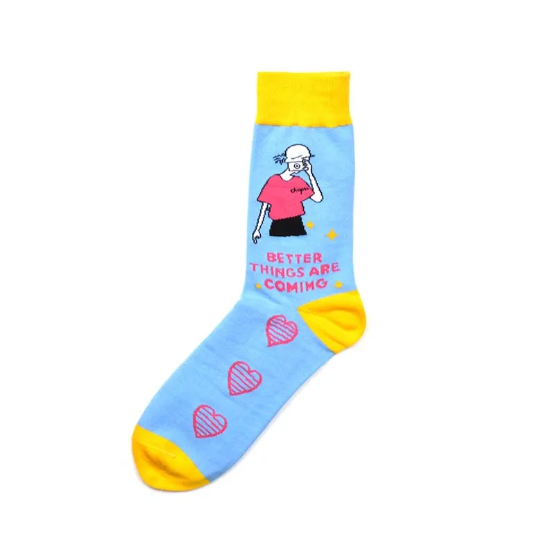 Забавные носки продукт Мода Harajuku пары Женские Мужские носки Move мужчины t Kawaii мультфильм хлопок Calcetines мягкие носки