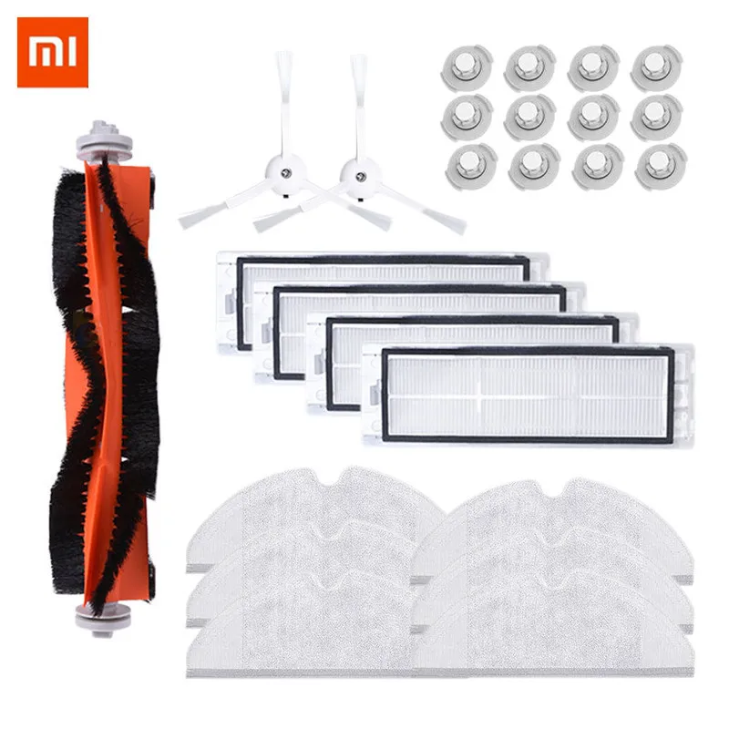 

25PCS Roborock Robot Vacuum Cleaner Accessories Replacement HEPA Filter Main Brush Side Brush Mop Cloth Water Tank Filter