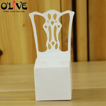 

100 Pcs Chair Shape Gift Box Candy Wedding Bonbonniere Party Favors Boxes Chocolate Place Card Holder Babyshower Sugar Box