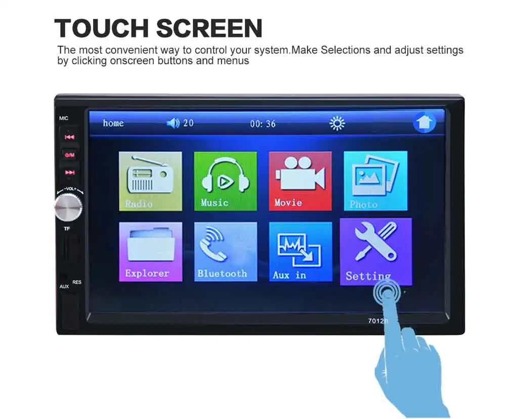 MP5 Bluetooth Player Autoradio Oto dengan Kelebihan Auto 2din 12 V Berbelanja AUX USB WMA, MMC teypleri Audio Stereo JPEG, Belakang Kamera BYNCG MP4 Mobil FM SD inch 7 5 MP5 Bluetooth Player Autoradio 5