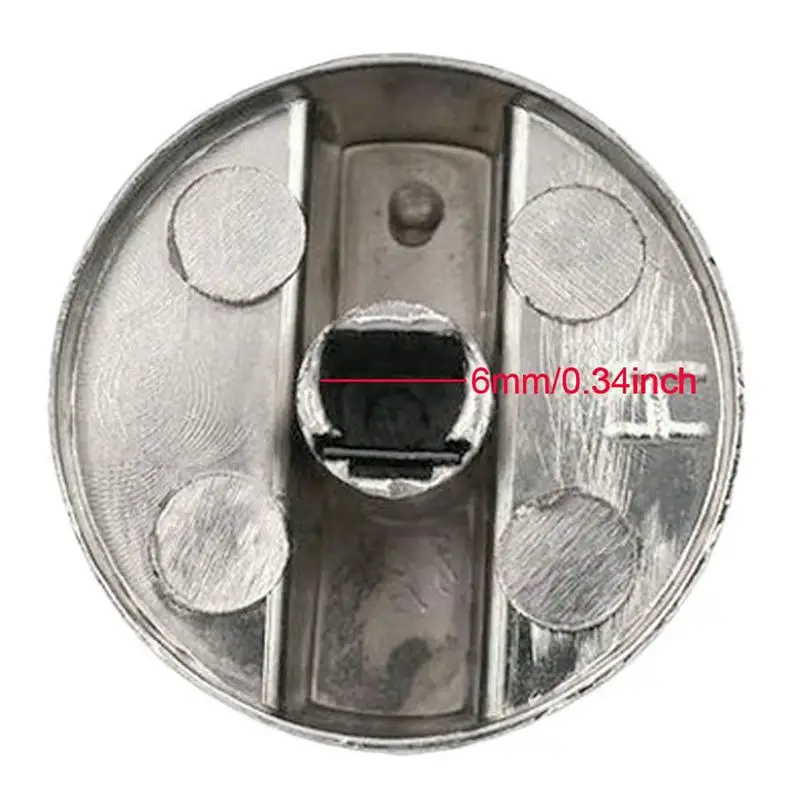 Stoves Cooker Knobs Oven Knob 4pcs 6mm Universal Silver Gas Stove Control Knobs Adaptors Oven Rotary Switch Cooking Surface