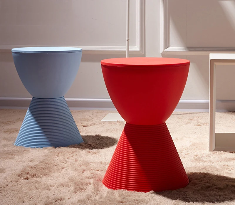 

Modern Design hot sale Plastic round Side Stool Dining Stool Chair Popular colorful stools cafe minimalist design round stool