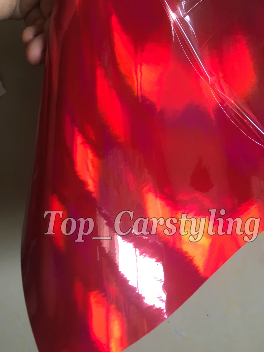 Red holographic chrome vinyl sticker wrap sheet 3M Avery Arlon Vinyl Sticker (5)