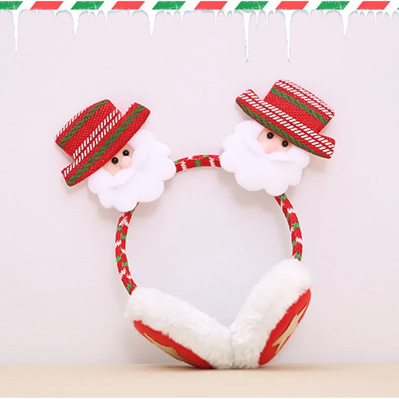 1 шт. Merry Рождество Санта Клаус Лось снеговик медведь для взрослых и детей Декор теплый Наушники для женщин для рождественской вечеринки