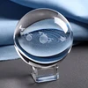 6 Cm Laser Sculpture Of Three-dimensional Spherical Microplanet Model Of Solar System Spherical Glass Globe Home Decor ► Photo 2/6
