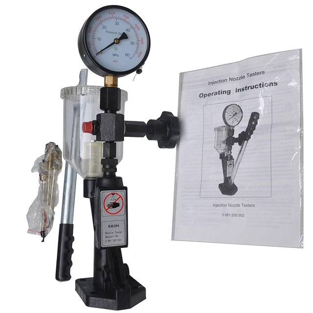 Diesel Fuel Injector Nozzle Tester Calibrator With 0 400 BAR / 0 6000