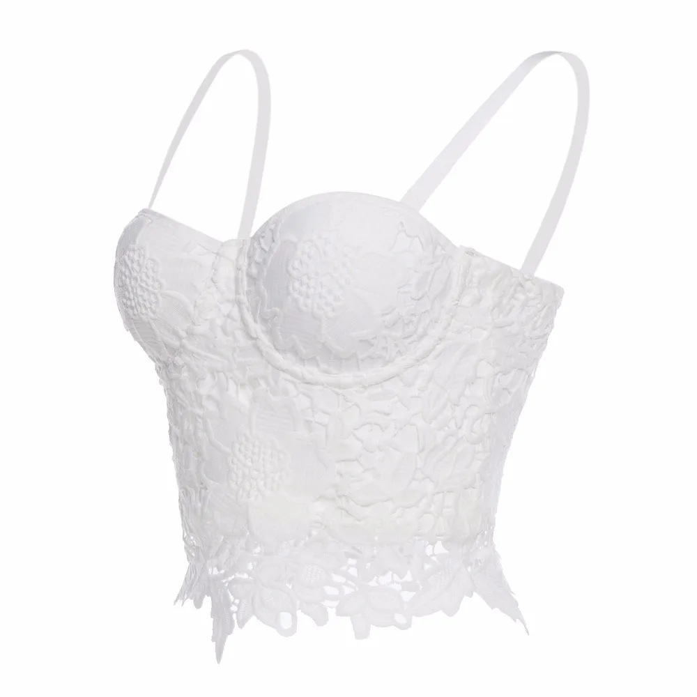 Buy Women Plus Size Sexy Embroidery Strap Bustier