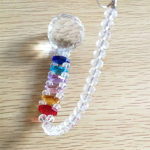 Hot 5sets 30mm Crystal Suncatcher Prism Diy Hanging Hot 5sets 30mm Crystal Suncatcher Prism Diy Hanging Chandelier Parts 14mm Octagon Beads