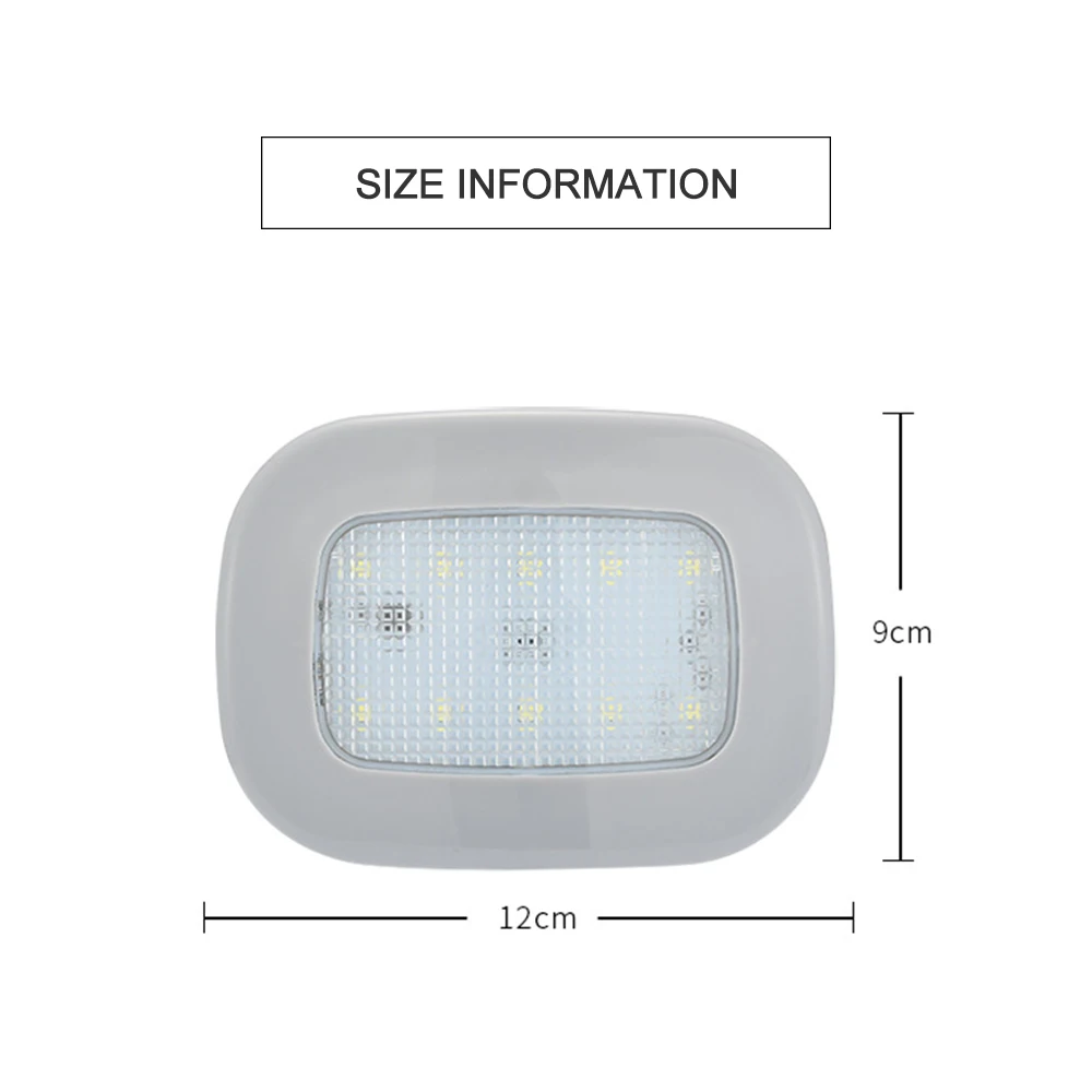 Автомобильный светильник для чтения, автоматическая зарядка через usb, на крышу, магнит, время, интерьер, квадратный купол, автомобиль, внутренний потолочный светильник