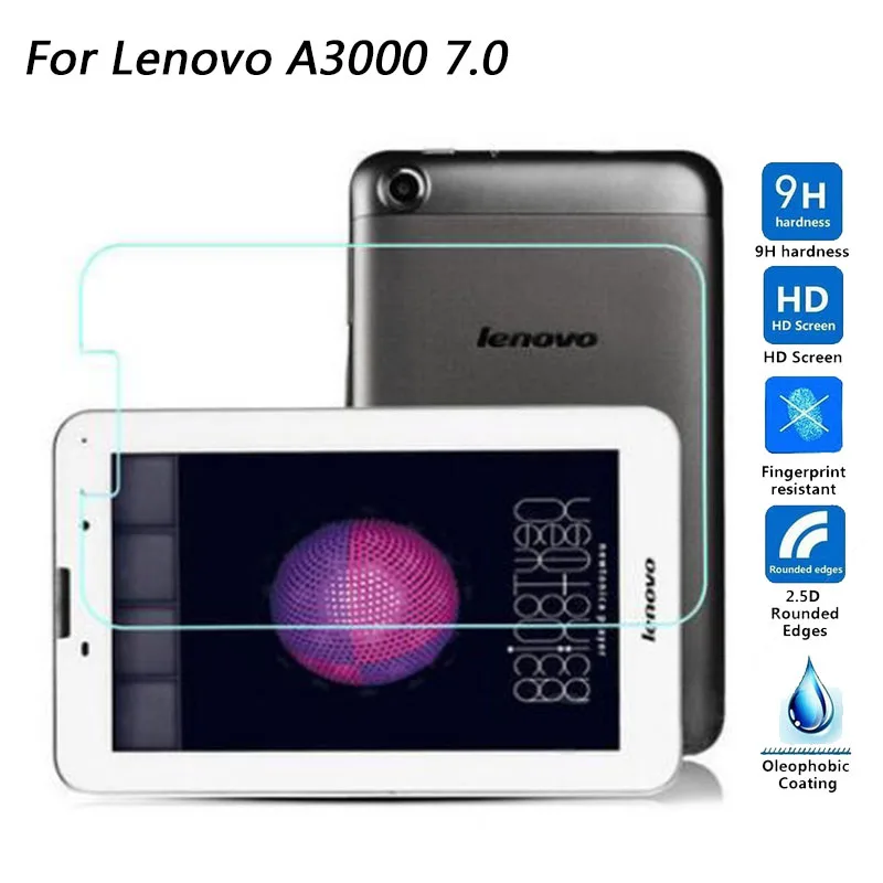 

Tempered Glass Screen Protector For Lenovo A3000 / A3300 A7-30 / Tab A7 A3500 / A5500 A8-50 /A10-70 A7600 Tablet Protective Film