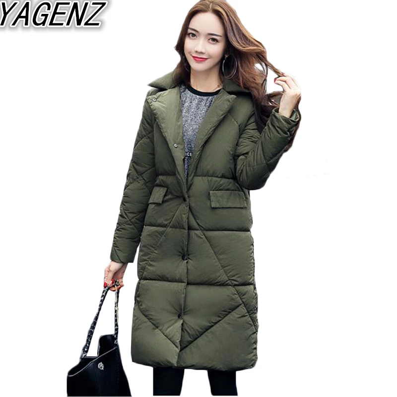 dark Le Veste Single Coton Bas Femelle Hiver Manteau Vers Survêtement Femmes breasted Green Mince Brown Casual 2017 gray win long Black De Red Moyen Mode Yagenz army 0Rqfqz
