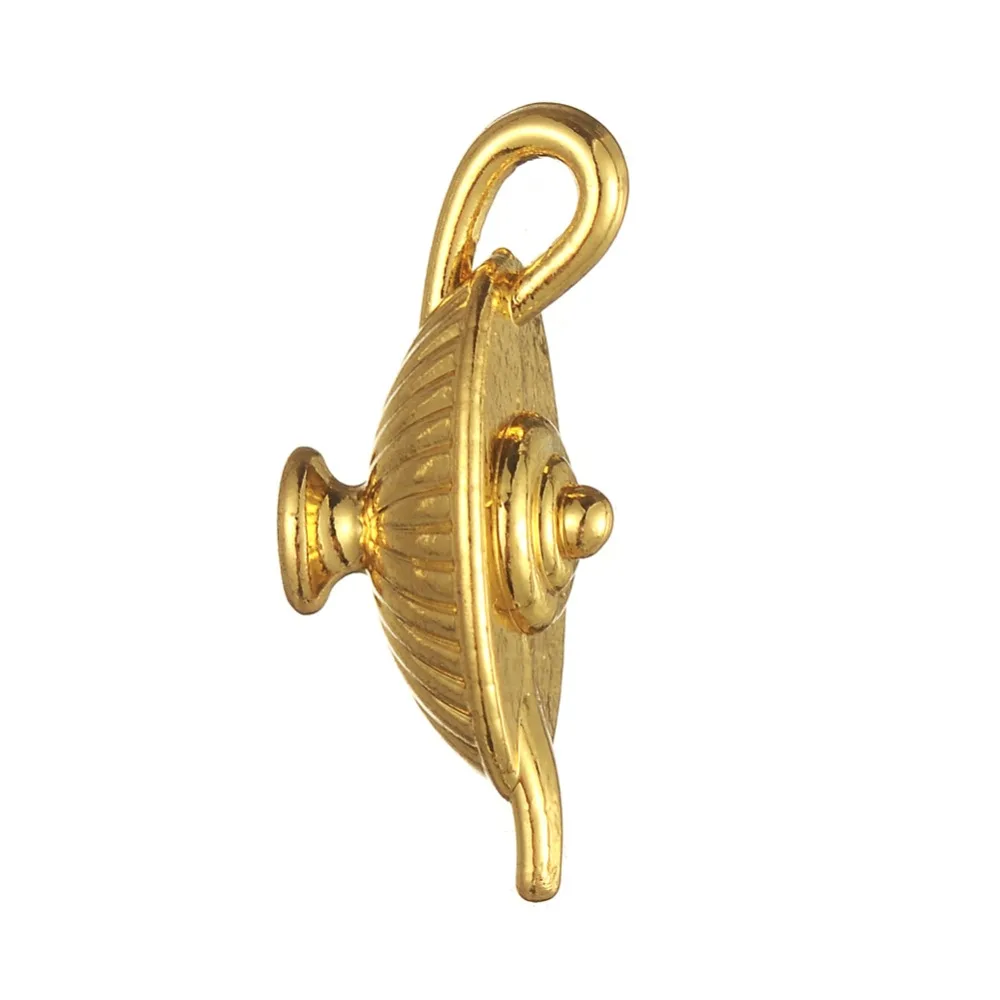 EUEAVAN 30pcs Custom Jewelry Finding Indian Magic Aladdin Lamp Shape Charm Gold/Silver Color EUEAVAN 30pcs Custom Jewelry Finding Indian Magic Aladdin Lamp Shape Charm Gold/Silver Color