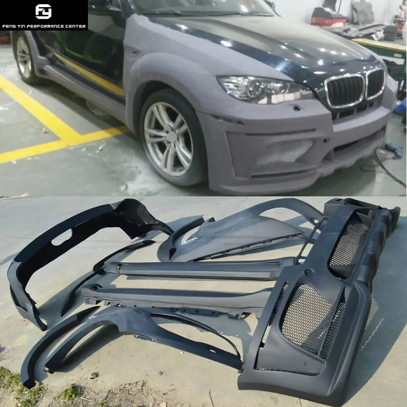 142070.54руб. 28% СКИДКА|X5 E70 A Стиль FRP Неокрашенный Комплект кузова переднего бампера заднего бампера боковые юбки крылья колеса брови для BMW E70 X5 08 13-in Амортизаторы from Автомобили и мотоциклы on AliExpress 