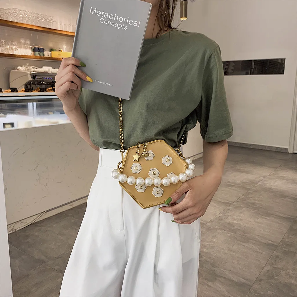 

Women's Fashion Pearl Star Zipper Crossbody Shoulder Bags Purse Messenger Bag Beach Bag for 2019