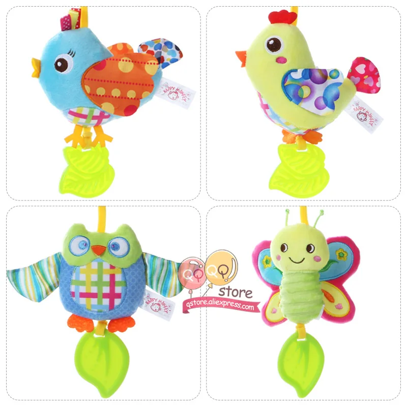 Happy Monkey Wind Chime возьмите с собой животных Стили младенческой Детские игрушки на кроватку коляски мягкие Висячие колокольчики погремушки игрушки