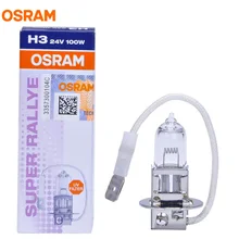 OSRAM H3 62243 24 в 100 Вт PK22s внедорожная стандартная галогенная лампа для внедорожных фар, УФ-фильтр, супер RALLYE 1X