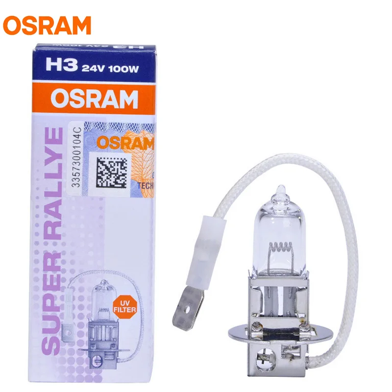 OSRAM H3 62243 24 в 100 Вт PK22s стандартная галогенная лампа для внедорожника внедорожных