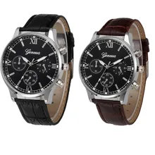 2017 New Retro Design Leather Band Analog Alloy Quartz Wrist Watch Dropshipping L601