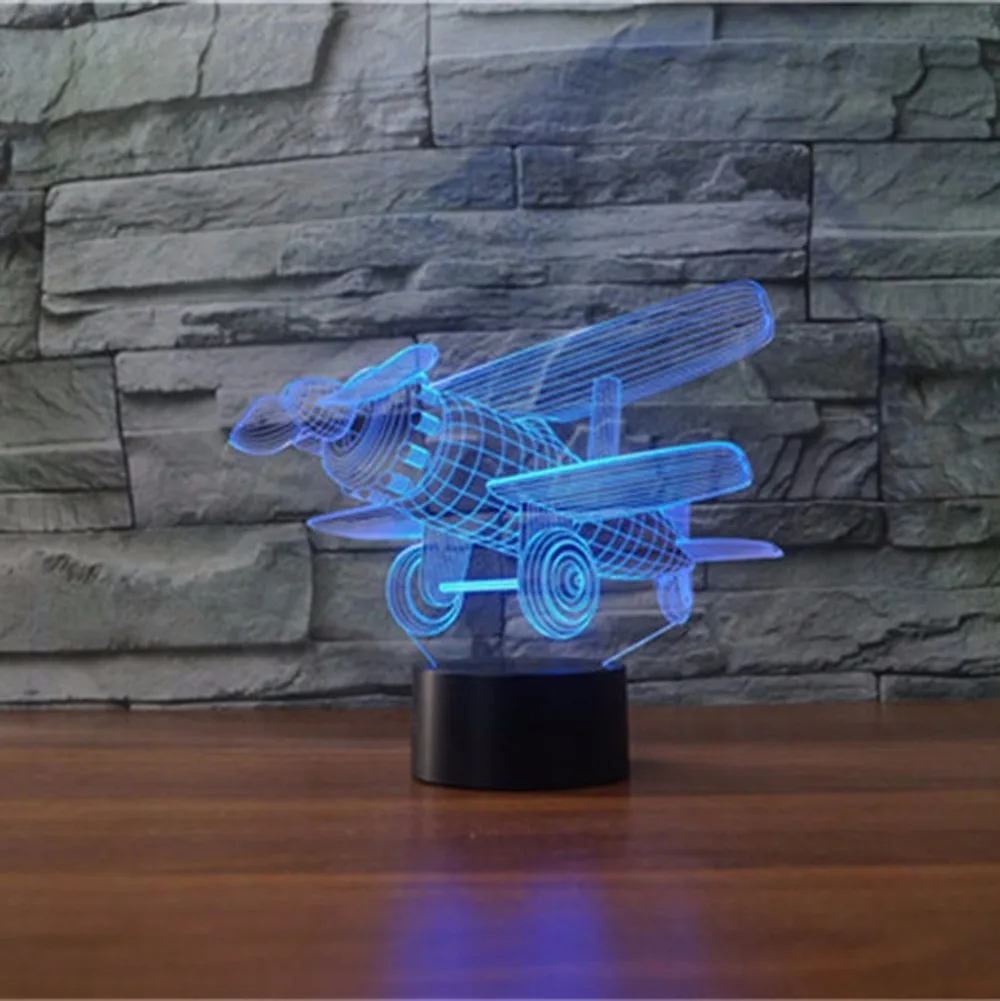 خاصة طائرة 3d البصرية الصمام أضواء الليل usb تهمة 3d أضواء 7 ألوان chaging الطفل نوم خزانة ضوء الليل الإبداعية هدية خاصة طائرة 3d البصرية الصمام أضواء الليل usb تهمة 3d أضواء 7 ألوان chaging الطفل نوم خزانة ضوء الليل الإبداعية هدية