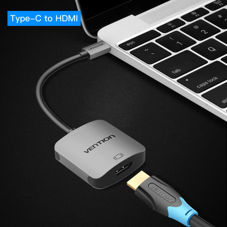 Vention USB C к HDMI 4K 30 Гц VGA 1080P 60 Гц мужской тип-c к HDMI VGA конвертер для MacBook Pro Chromebook Pixel