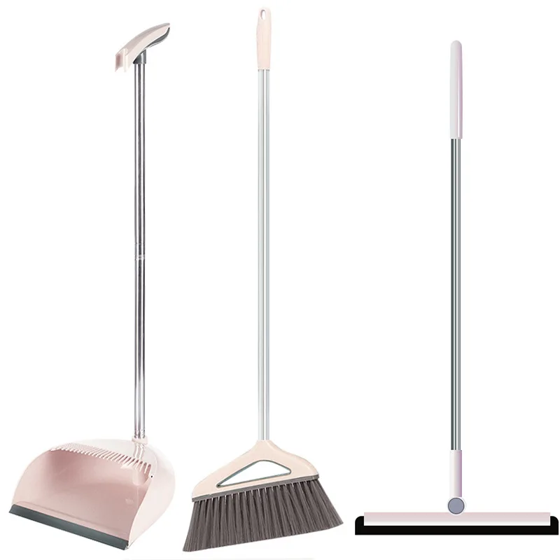 

Foldable Broom Dustpan Suit European Style Plastic PP Broom Combination Soft Hair Clean Dustless Useful Household Cleaning Tools