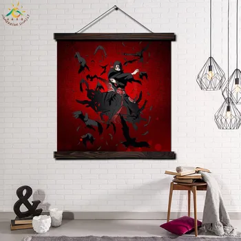 

Japan Anime Single Panel Modern Wall Art Print Pop Art Picture And Poster Solid Wood Hanging Scroll Canvas Painting Home Decor