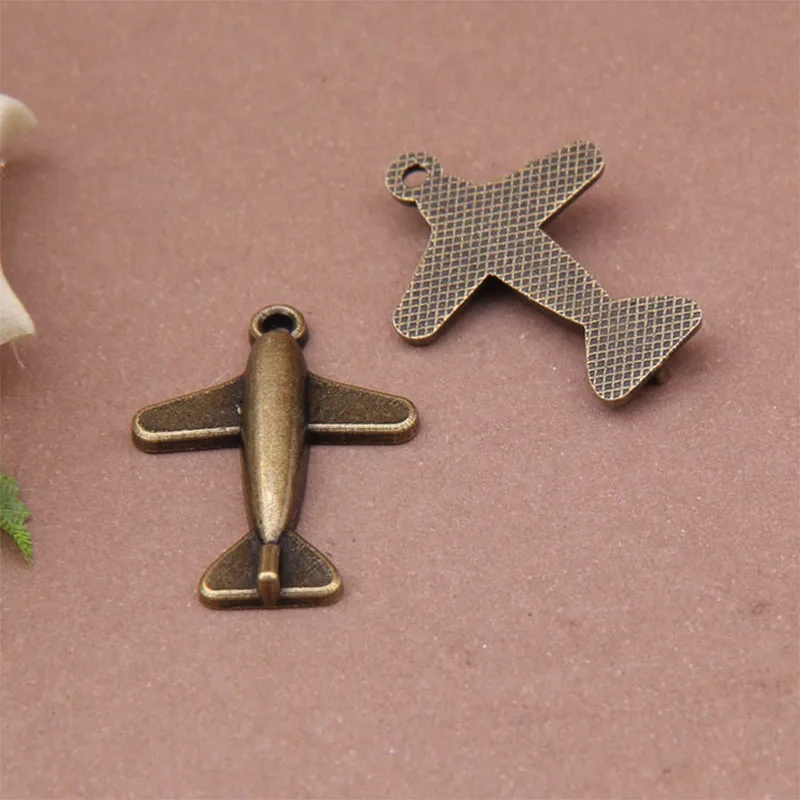 

100pcs New zinc alloy ancient bronze aircraft jewelry accessories for jewelry making size 33mmx24mm