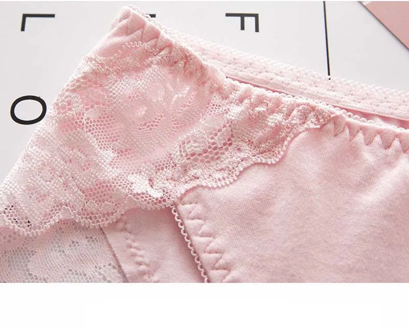 Plus Size M-3XL Women Cotton Underwear Sexy Lace Briefs Transparent For Womens Seamless Underpant Ladies Bikini Panties Lingerie (9)