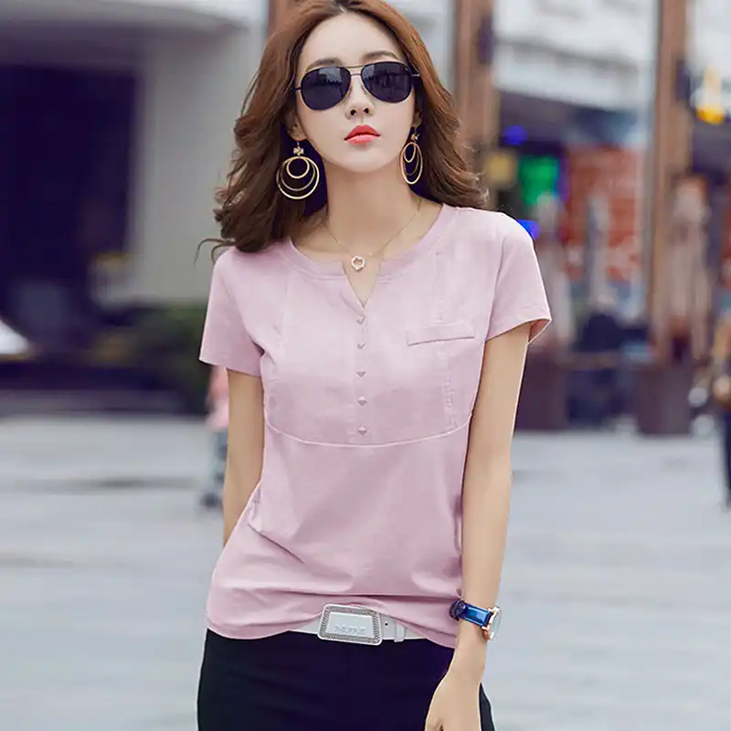 camisetas blancas mujer manga corta