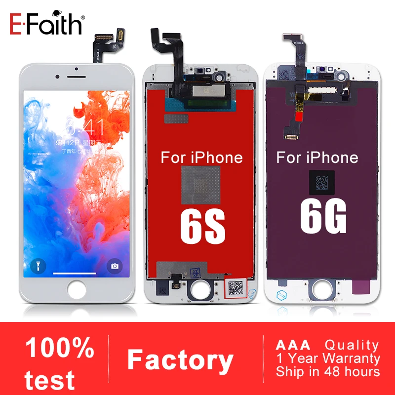 

Efaith 10PCS AAA No Dead Pixel LCD Display for iphone 6 6S or 7 7P 7 Plus LCD Touch Screen Display Digitizer Replacement