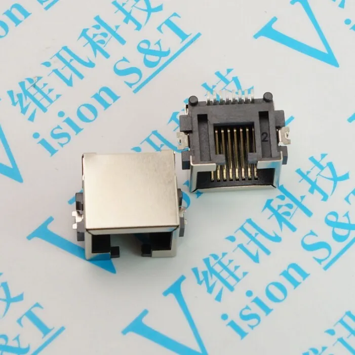 

RJ45 Heavy Plate 8P8C Socket Subsidies SMT The Broken Plate Net Export Socket Shell Environmental Protection