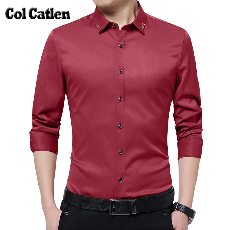 New Design Casual Shirts Men Fashion Cotton Slim Fit Long Sleeve Men's