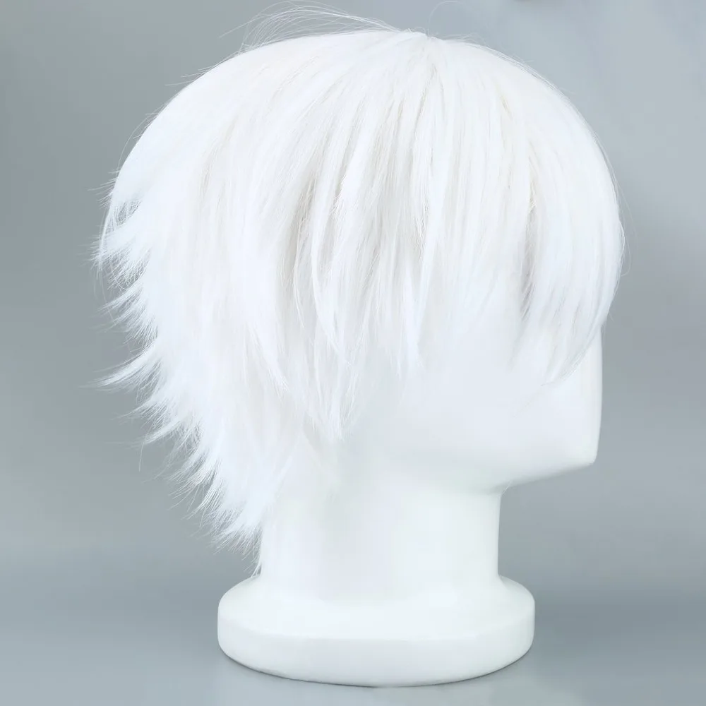 Короткие прямые волосы Tokyo Ghoul для костюмированной вечеринки серебристо серый