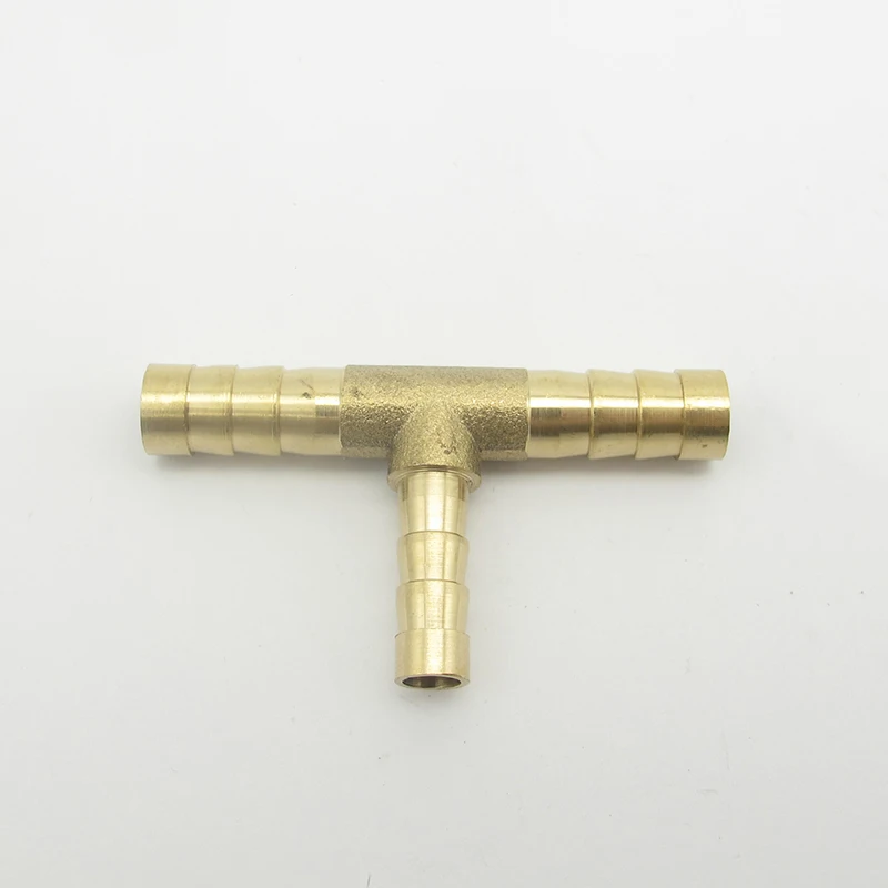 

8mm Hose Barb x 6mm Hose Barb x 8mm Hose Barb Tee Brass Barbed Tube Pipe Fitting Coupler Connector Adapter For Fuel Gas Water