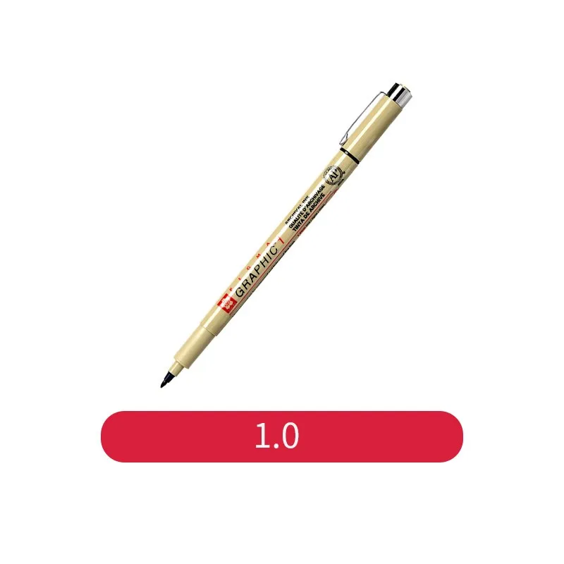 Sakura Pigma Micron, водостойкая ручка с крючками, перо, перо, нужно, ручка, анимация, дизайн, манга, рисунок, лайнер, художественный маркер, товары для рукоделия - Цвет: 1.0