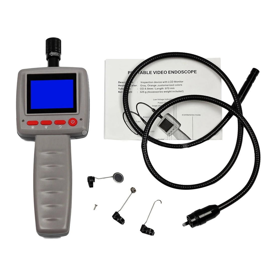 Wholesale 2.4 Video LCD Inspection Endoscope Borescope 1m Pipe 10mm Camera Snake Scope