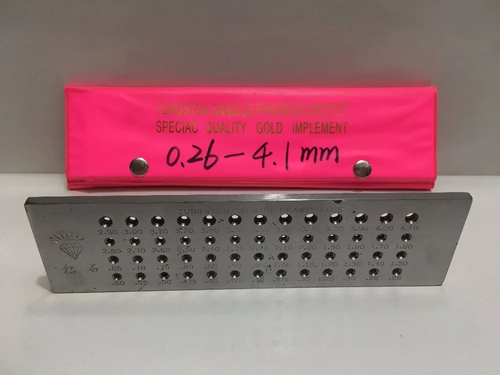 52holetungstencarbideroundwiredrawplateGoldsmithdrawplate026