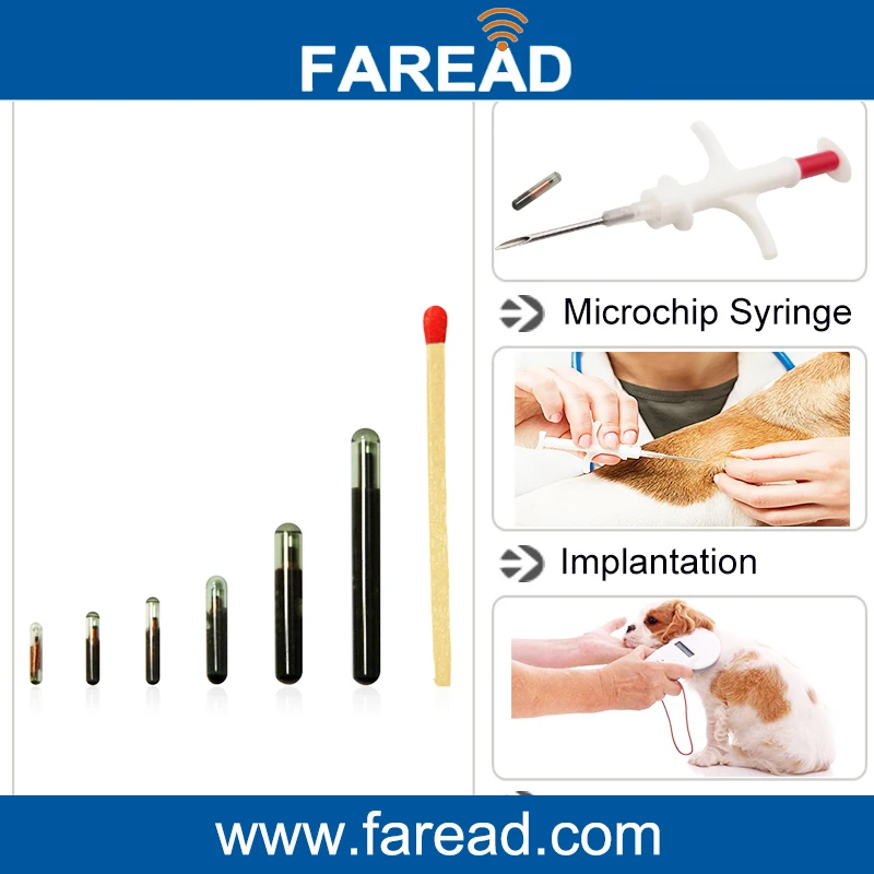 ISO11784/5 FDX-B 134,2 кГц 2,12*12 мм ветеринарный шприц bioglass собака отслеживания RFID чип животного микрочип