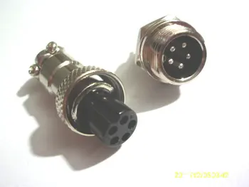 

50 set GX12 5 Pin 12mm Audio Cable Connector Chassis Mount
