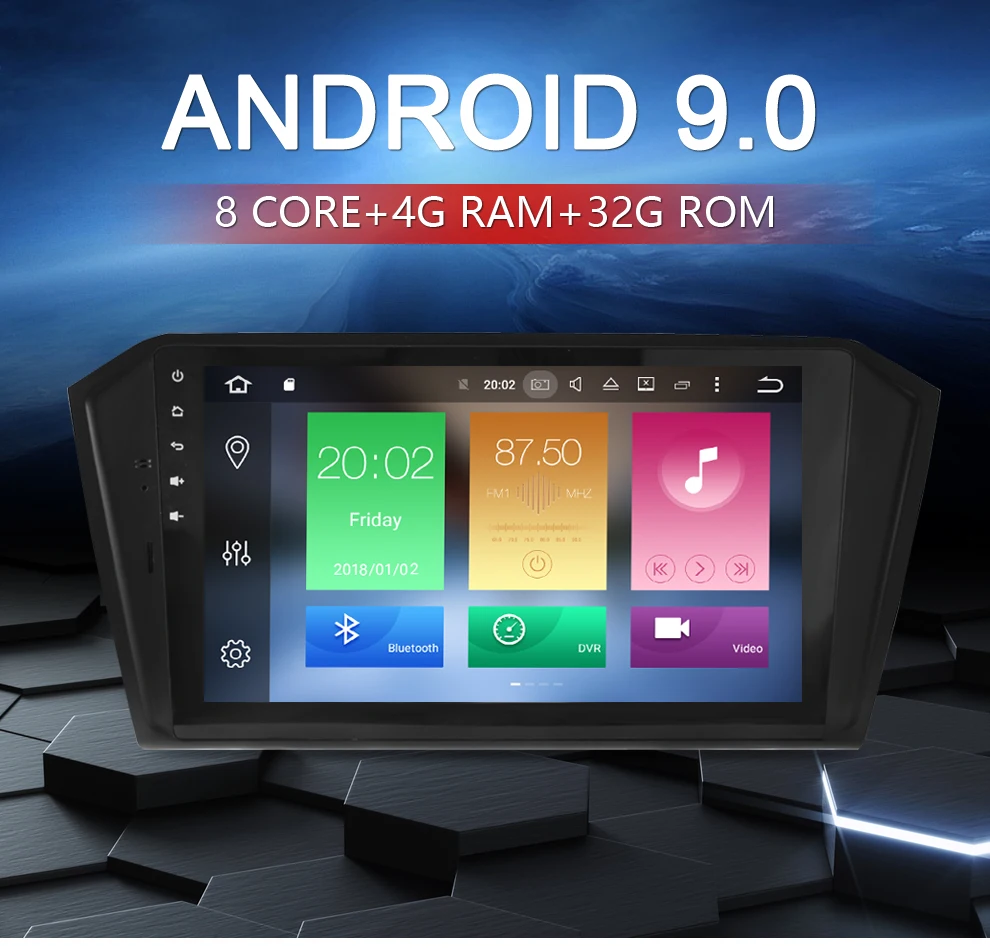 Clearance 4G RAM Android 9.0 Car Radio Stereo Multimedia Player For Volkswagen Passat Magotan 2015-2017 GPS Navigation FM headunit NO DVD 0