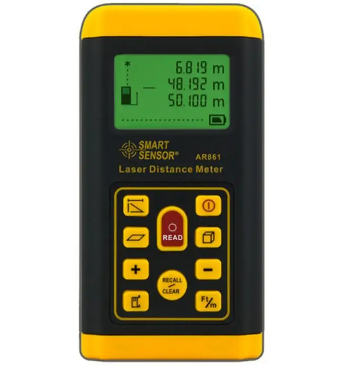 Laser Distance Meter Measurement Range 0.3 60m Accuracy + 2mm 2 class