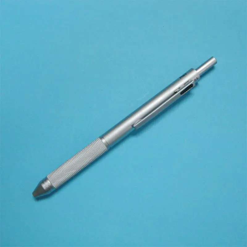 4 in 1 Metal Ball Pens Multifunctional ballpoint pen silver metal pens