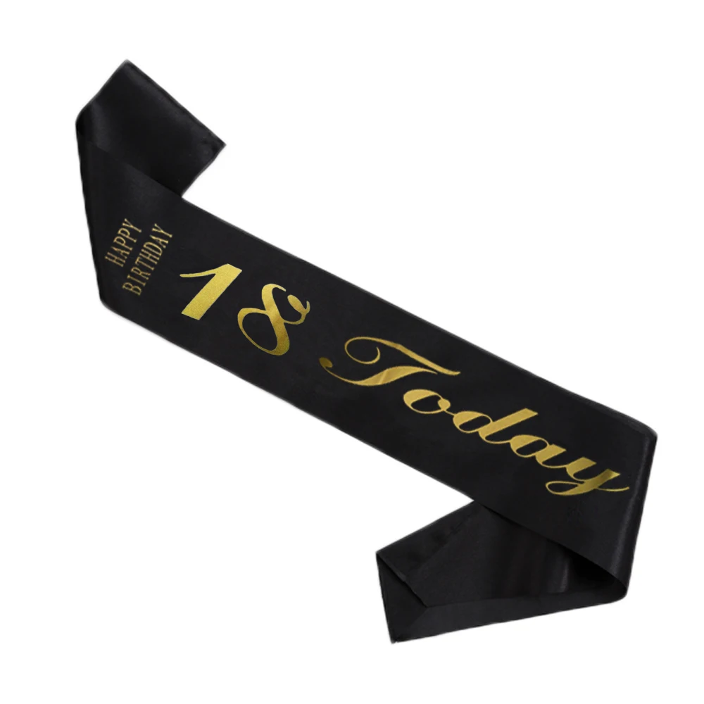 18th Happy Birthday Party Satin Sash Favour Decoration Accessories