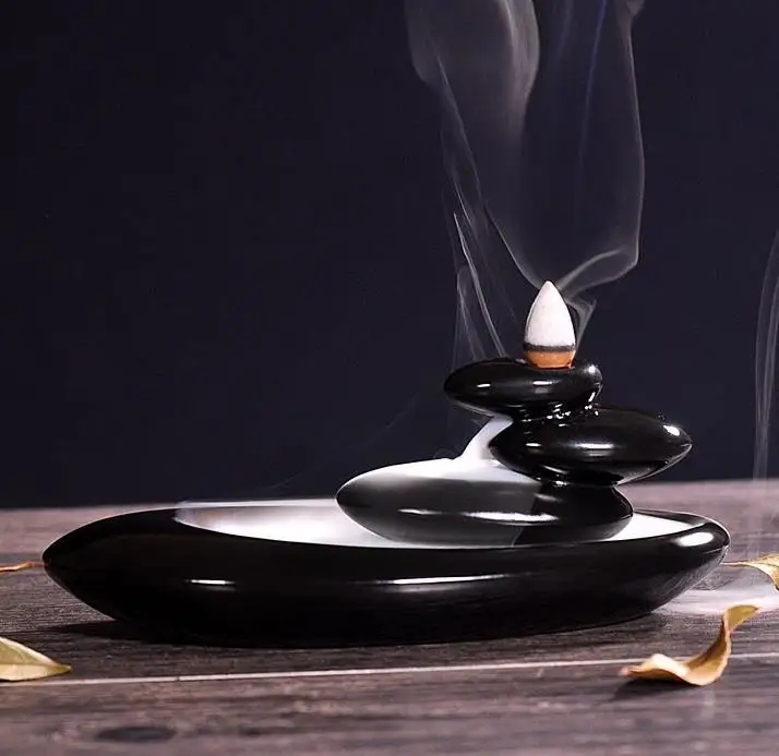 Курильница для благовоний горелки домой чайхана Decor творческий Керамика буддийский кадильница для ароматерапии Ладан держатель+ 20 шт пирамидки благовоний